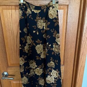 Talbots Floral 100% Silk Skirt